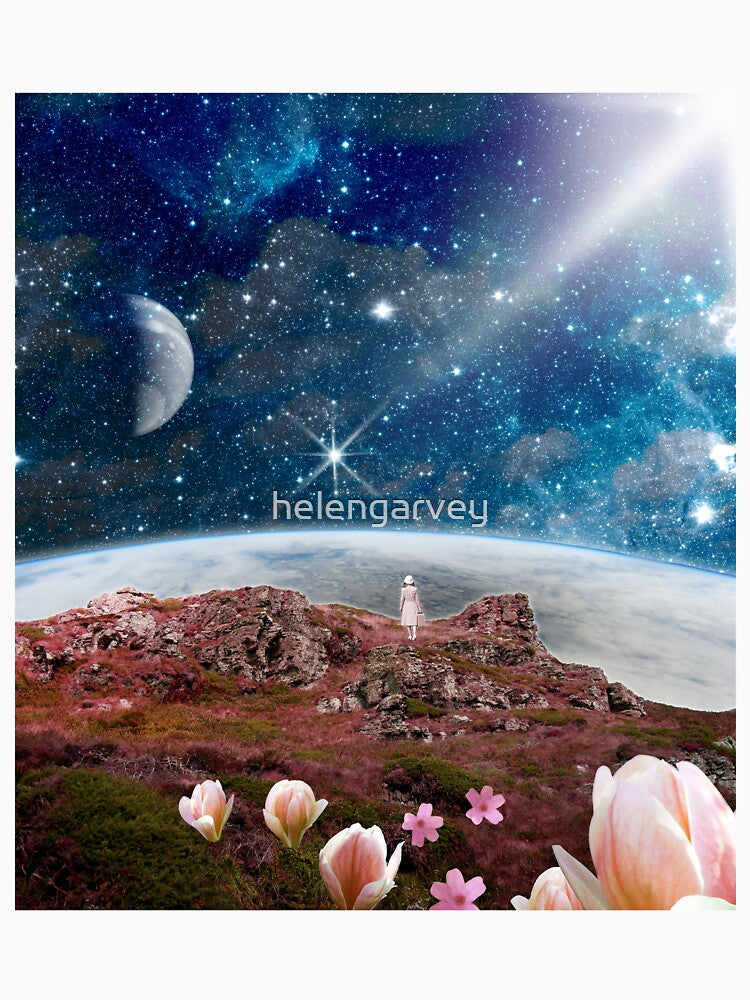 Traveller in retro space collage by helengarvey