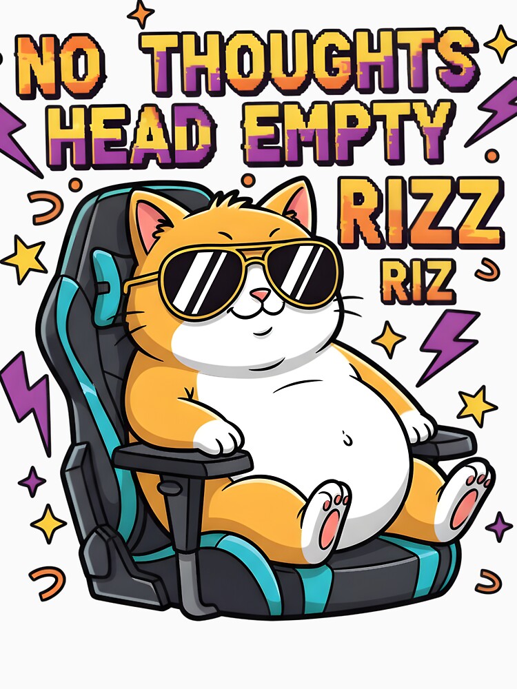 No Thoughts Head Empty Rizz Cat by AnnDesignStudio