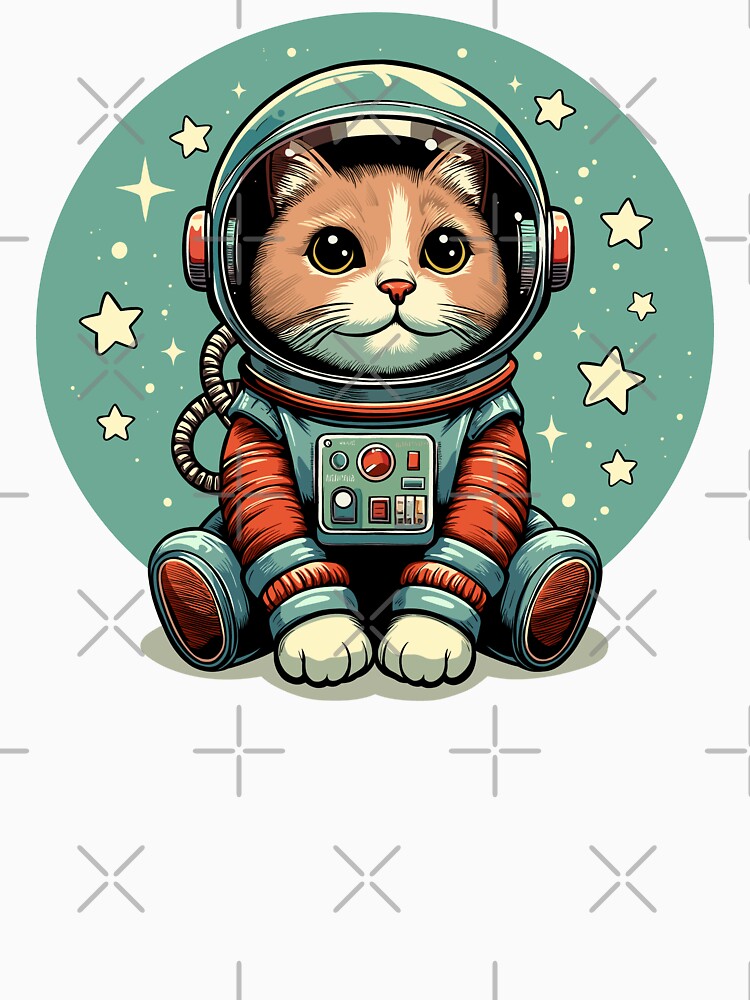 Retro Futurism Astronaut Kitty by Ghost on Toast