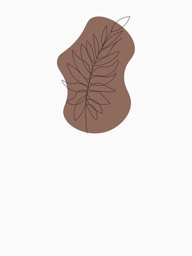 Minimalist Burgundy Fern Plant by GoodJobLola