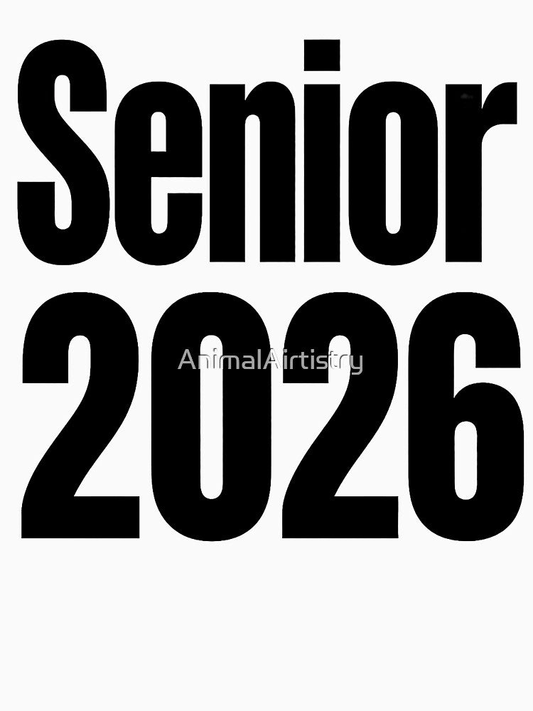 Senior 2026 Graduation Bold Typography Design by AnimalAirtistry