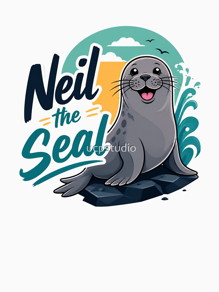 Neil the Seal Cute Cartoon Emblem by ucpstudio