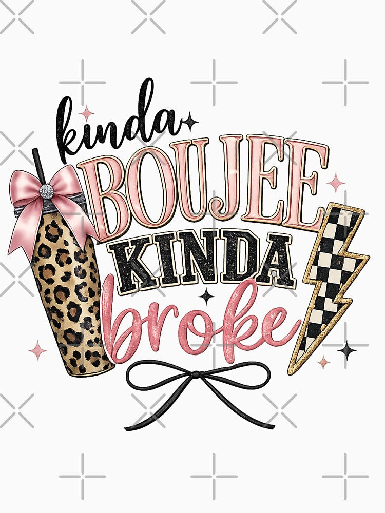 Kinda Boujee Kinda Broke Leopard Tumbler Bow Coquette by Dana  Burke