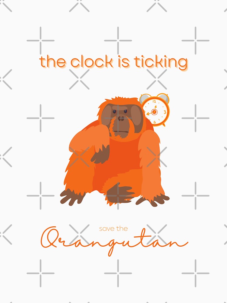 Save The Orangutan The Clock Is Ticking Sticker by MagicWolfStar