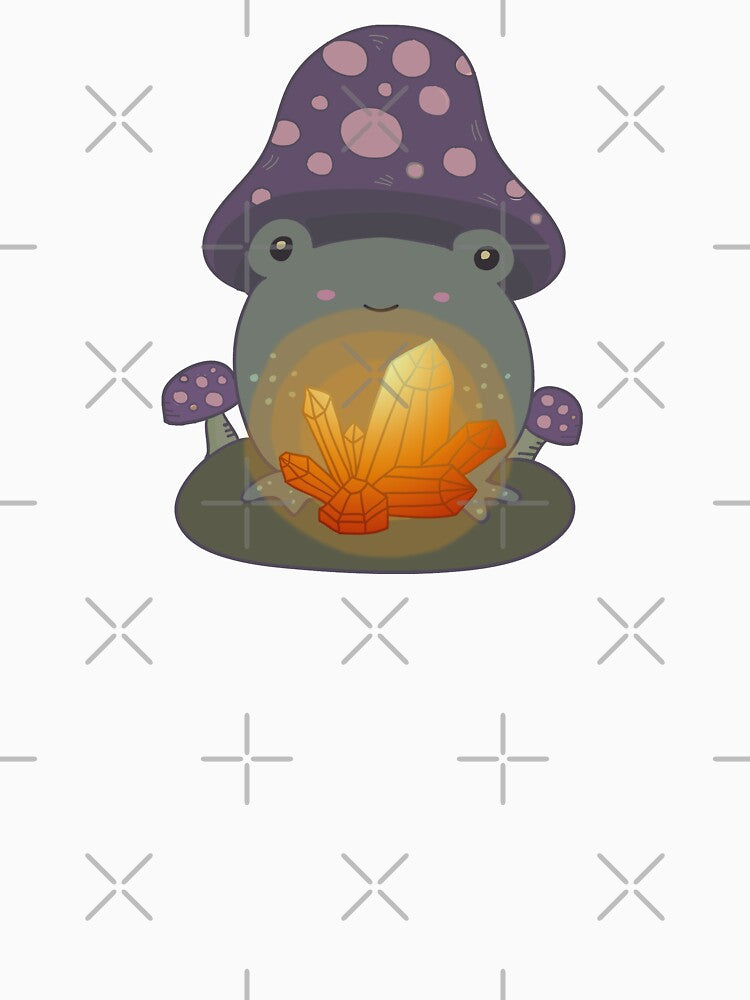 Goblincore Aesthetic Frog & Healing Crystal by GrimButterfly