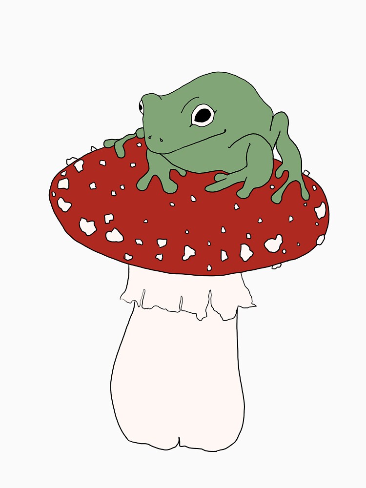 A Simple Frog on a Simple Mushroom by ellejoyart