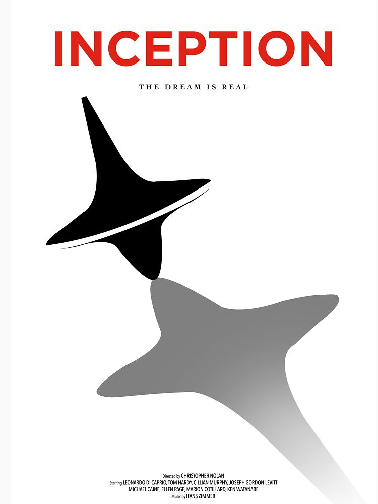 Inception Movie Minimalist Design by CultureCutPrints