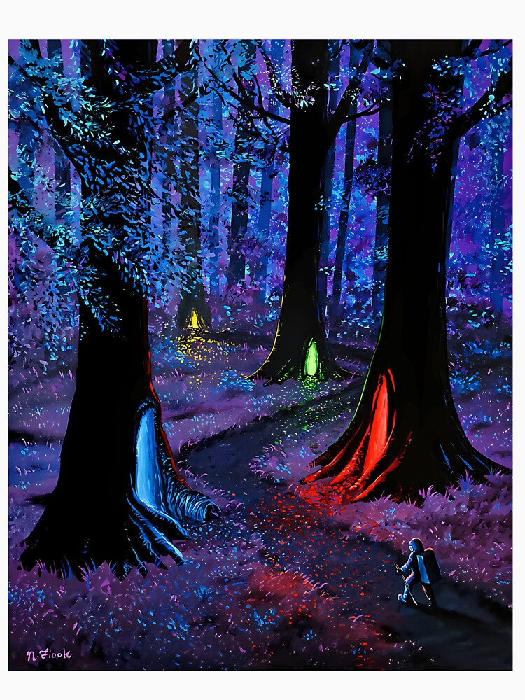 Spooky Glowing Forest Eerie Night Woods by oundzcxem96