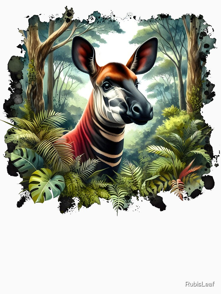 Okapi animal  art by RubisLeaf