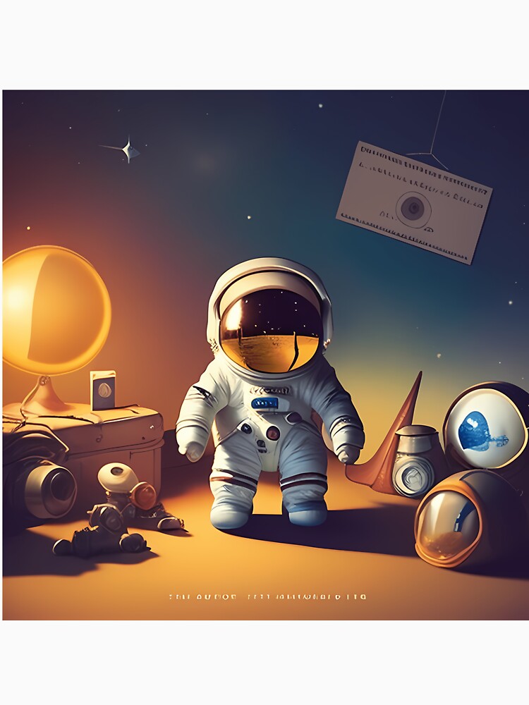 astronaut reflects on their past adventures and achievements by qatjamack0