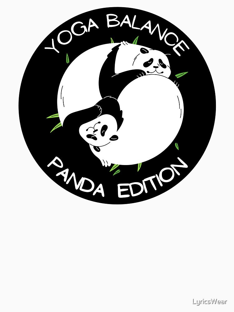 Yoga Balance: YinYang Symbol Made by Pandas by LyricsWear