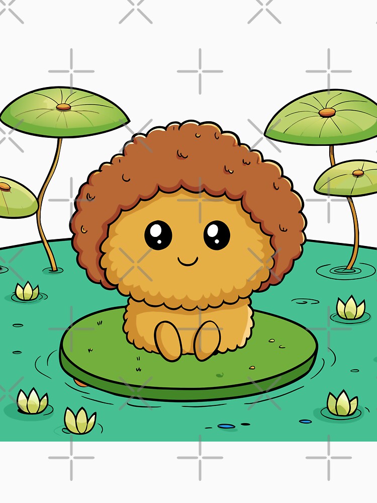 Fluffy Mushroom Sitting on a Lily Pad by omerfdln34