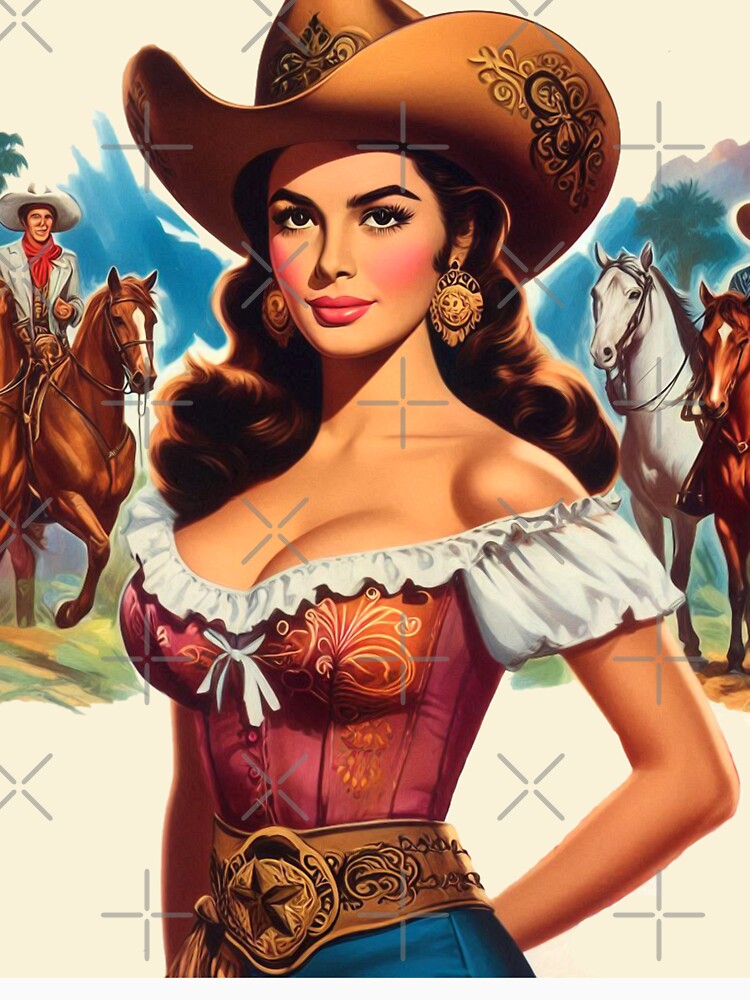 Vintage Cute Western Girl by PulpVintage