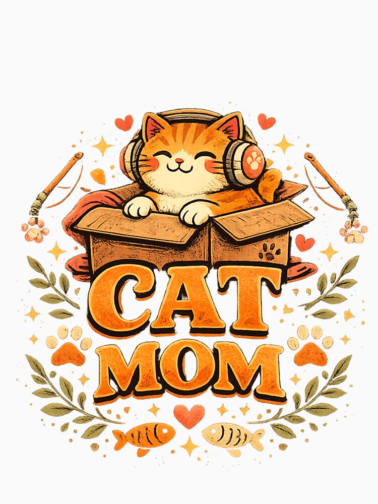 Cute Cat Mom Retro Cat Lover Design by Wolf Creator