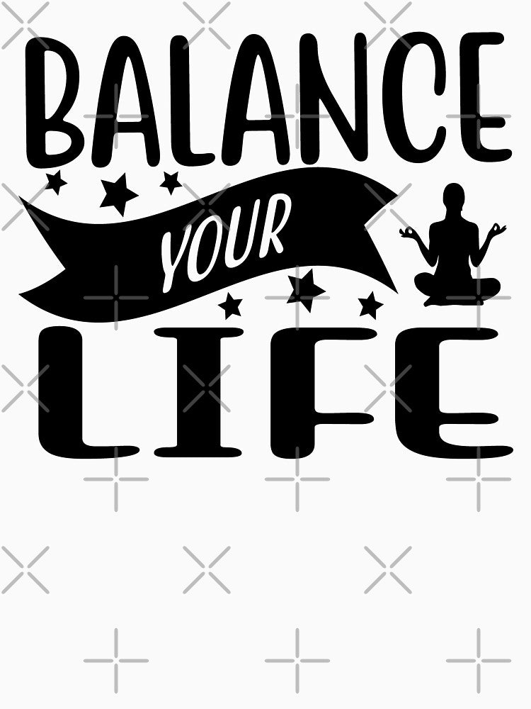 Yoga Quote Balance Your Life Motivational Saying by SoccaTamam