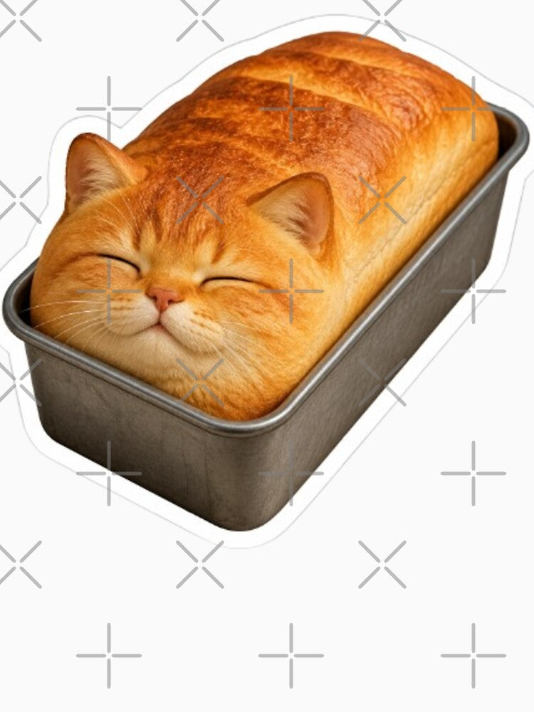 Cat Loaf Sleeping in Bread Pan by Snurly