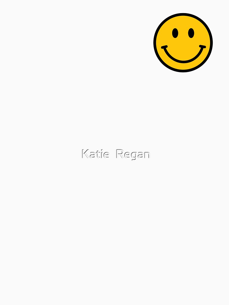 Happy Smile Face Classic Yellow Sticker by Katie  Regan
