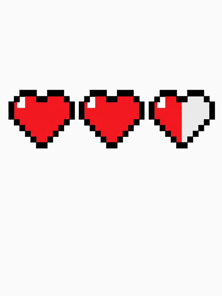 Retro Pixel Heart Health Bar Sticker by ClickToSticker