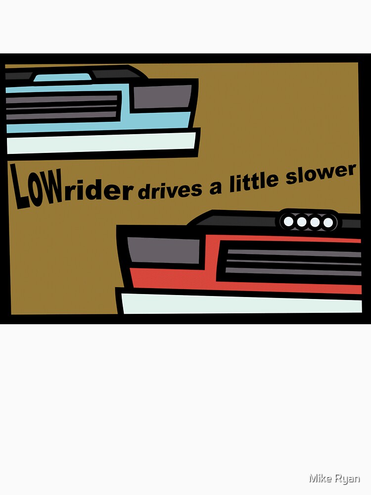 Low rider retro motoring design based on a favourite 70's record by Mike Ryan