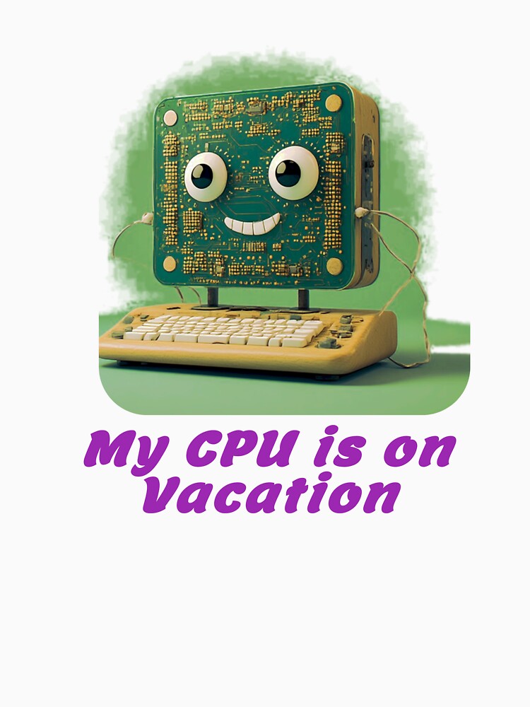 My CPU is on Vacation, a funny gift for the computer geek by PiperParrot