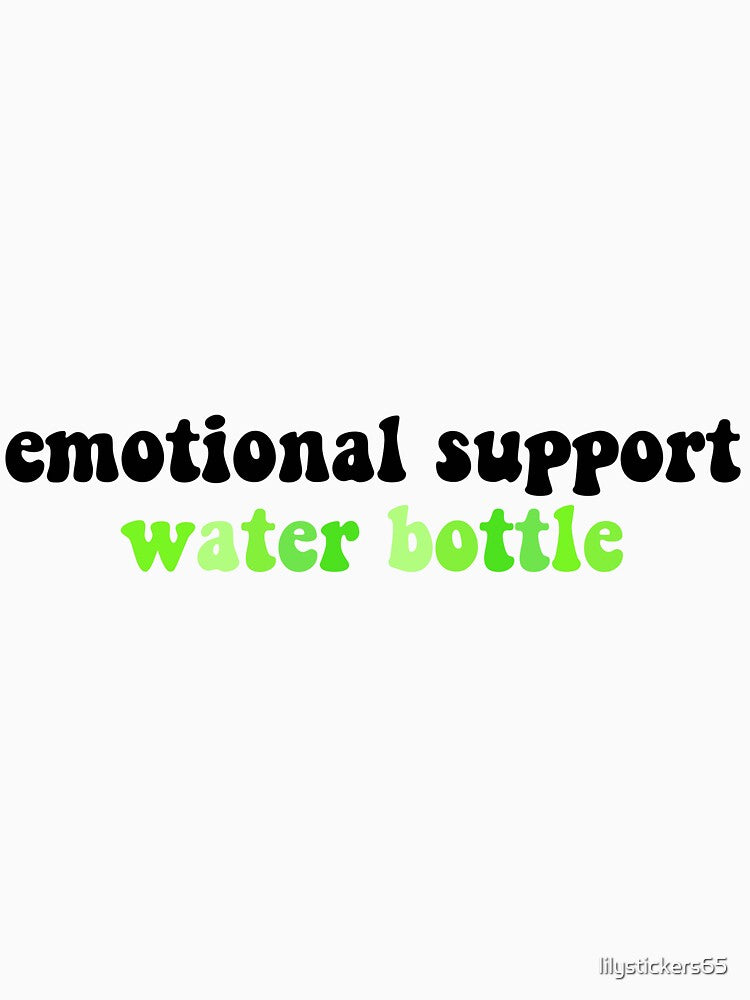 multicolor emotional support water bottle (green) by lilystickers65