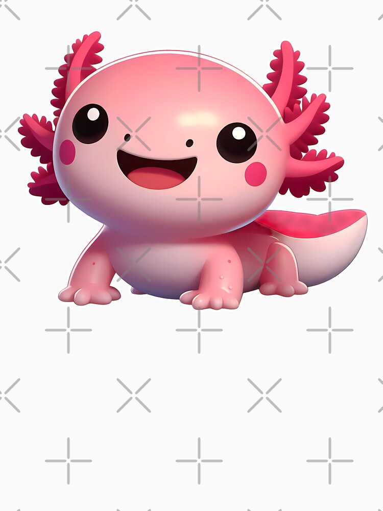 Cool 3D Smiling Axolotl by Frog Level Treasures