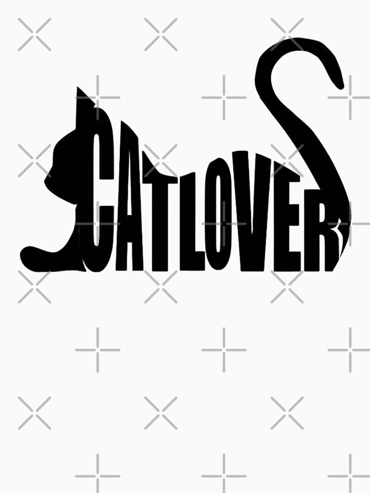 Modern Black Cat Lover Typographic Art by Pani Kara