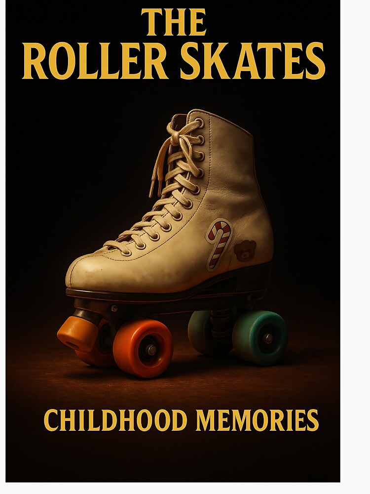 The Roller Skates – Childhood Memories Retro Poster by BlackArtMedia