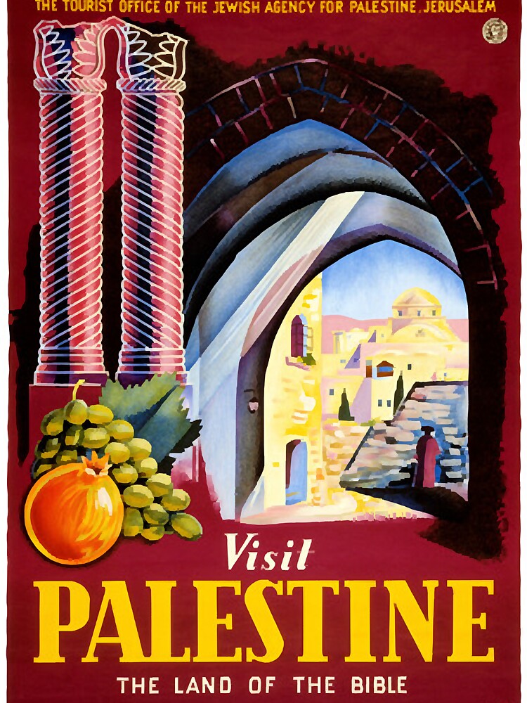 Vintage Travel Poster Visit Palestine by LorraineHa5965