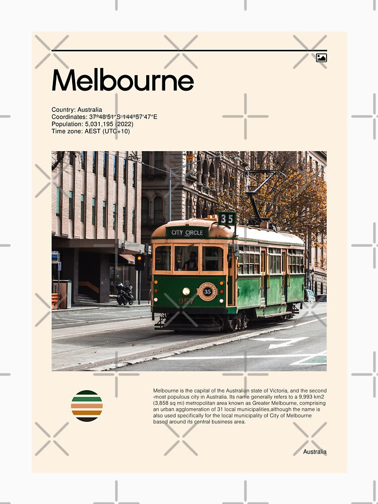 Visit Melbourne, Australia (Travel poster) by RabbitK