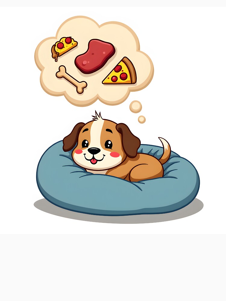 Dreaming of Snacks – Funny Sleeping Dog T-Shirt for Dog Lovers by MilaPrintify