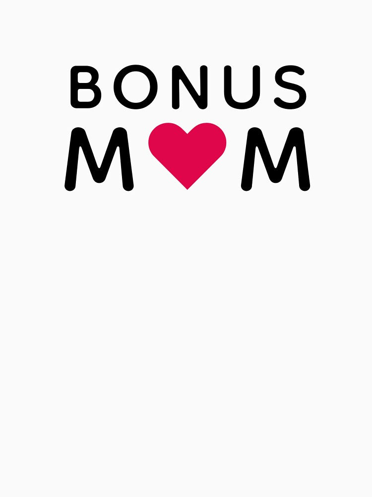 Bonus Mom Modern Pink Heart Mother's Day by guava-design