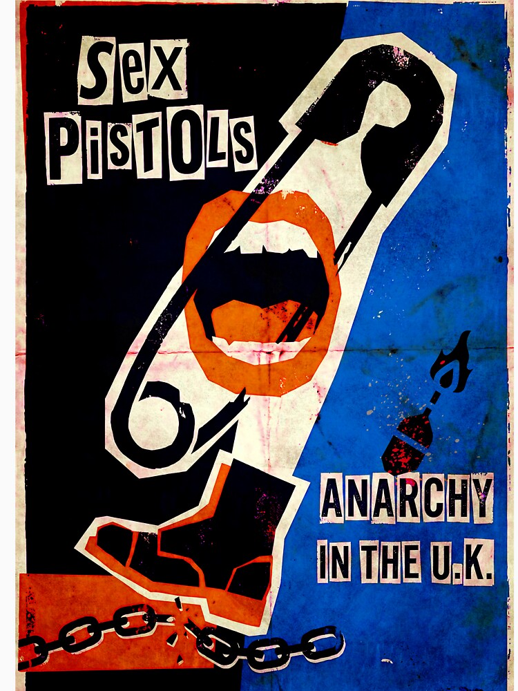 Punk Rock Anarchy Poster – Vintage Safety Pin Rebel Art by vaerk