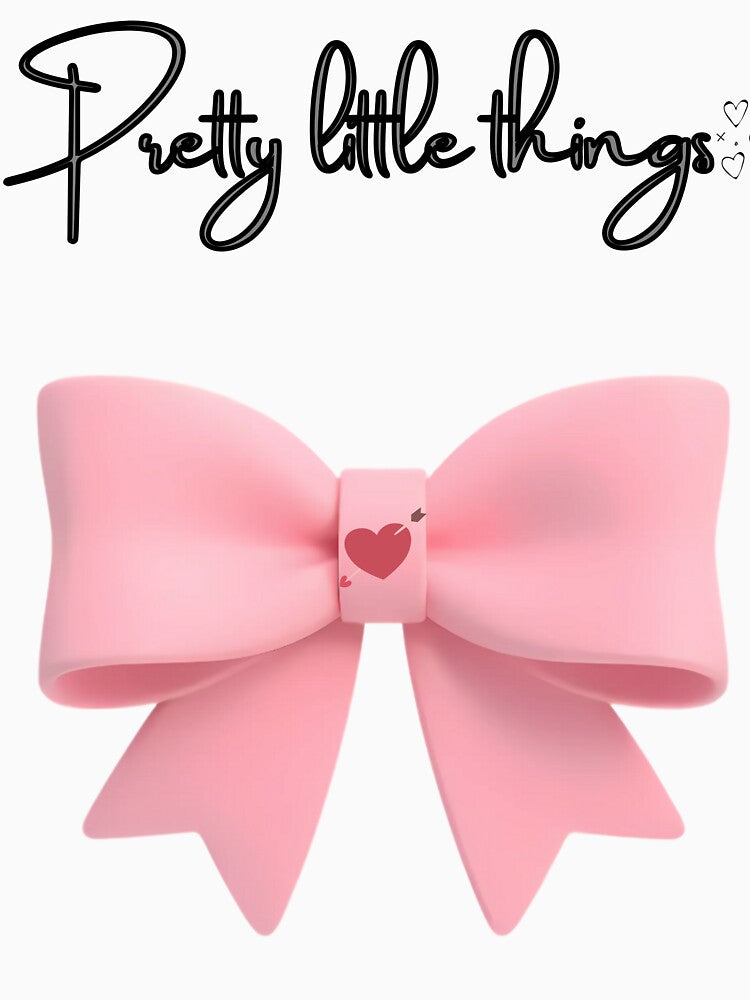 Pretty Little Things Pink Bow Aesthetic | Cute Girly Coquette Soft Girl Design by VelPhoenix