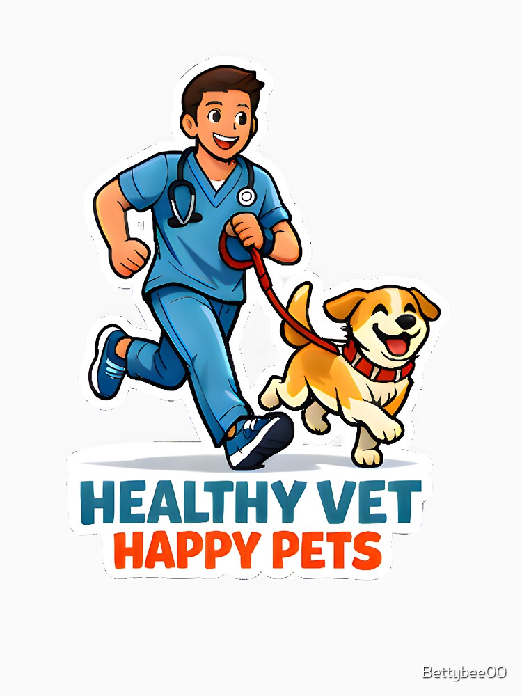 Healthy Vet Happy Pets Shirt | Veterinary Fitness Lifestyle Dog Jogging Design by Bettybee00