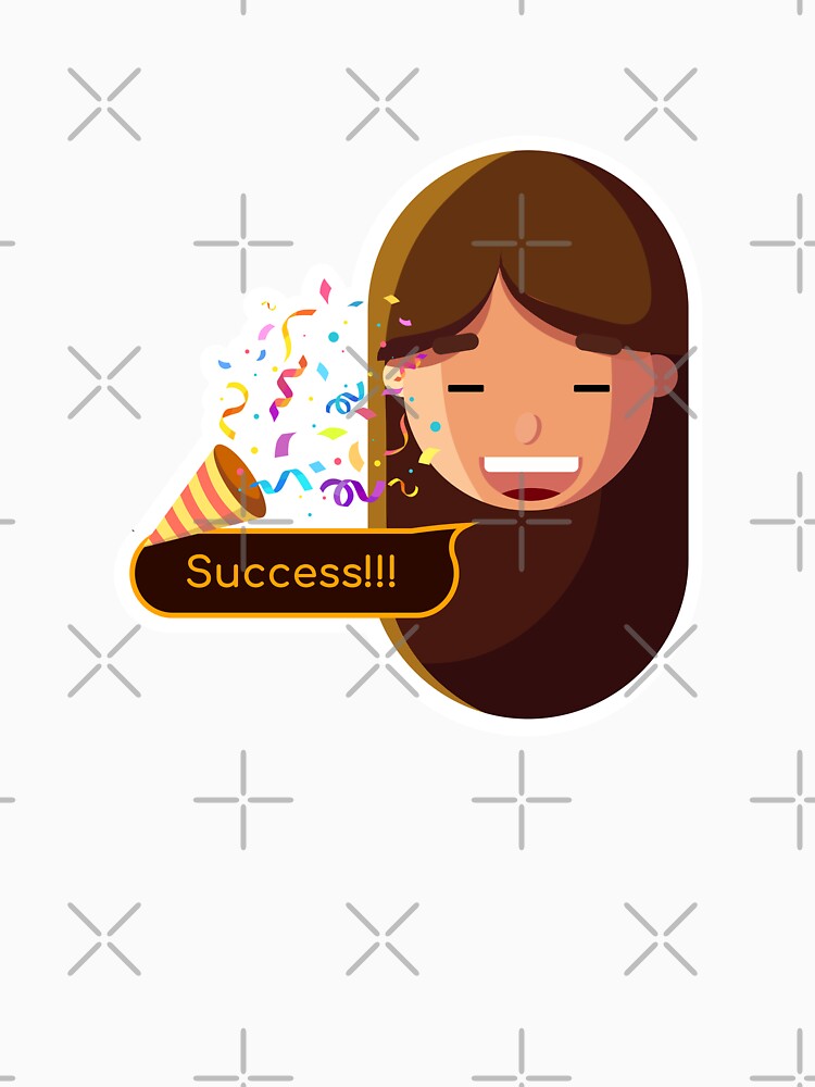Success! | Funny Creative Girl Sticker by Creatory.studio