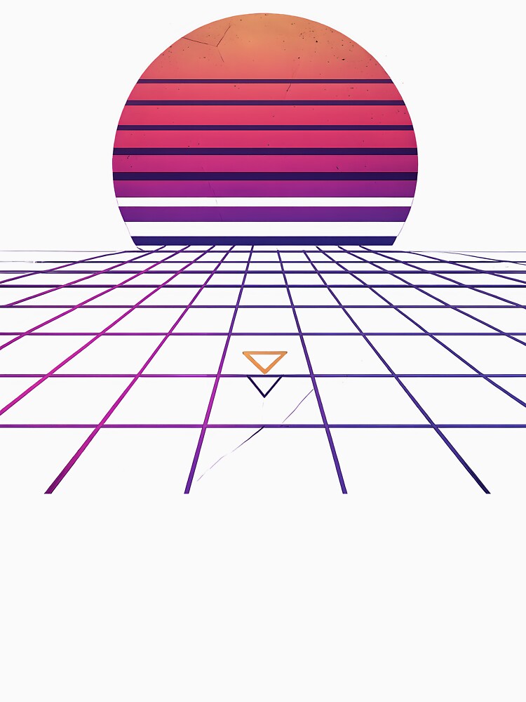 Neon Grid Sunset – Retro-style synthwave landscape by AlphaAutomation