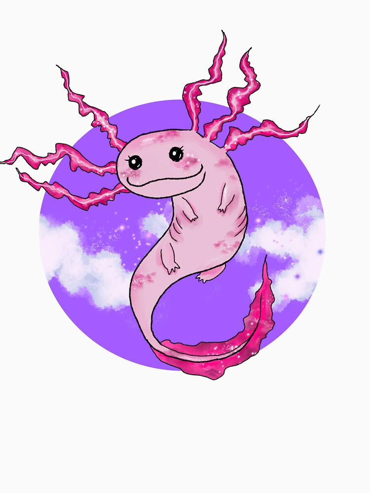 Pink axolotl by Kaputtkowski Art Shop