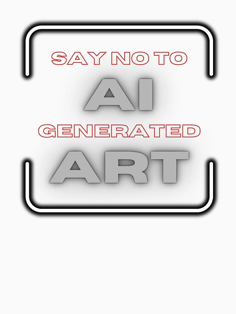 No To AI Generated Art Neon Stable Diffusion by GSquaredDesigns