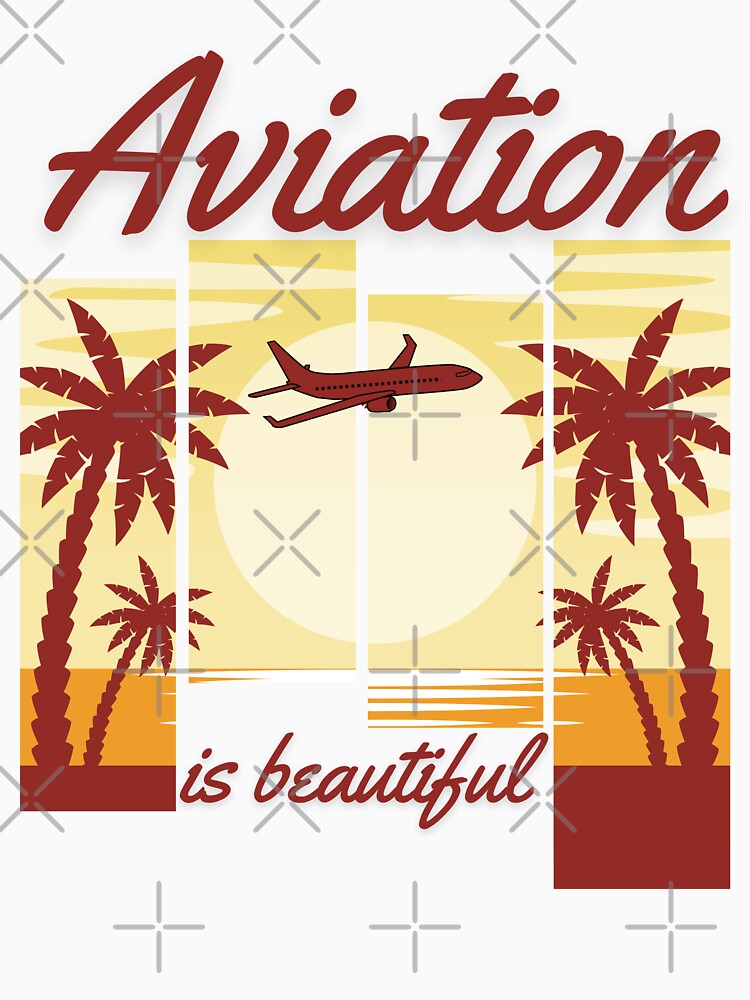 Aviation is beautiful retro sunset airplane aircraft for pilots, flight attendant and aviation geeks by AviationArtists