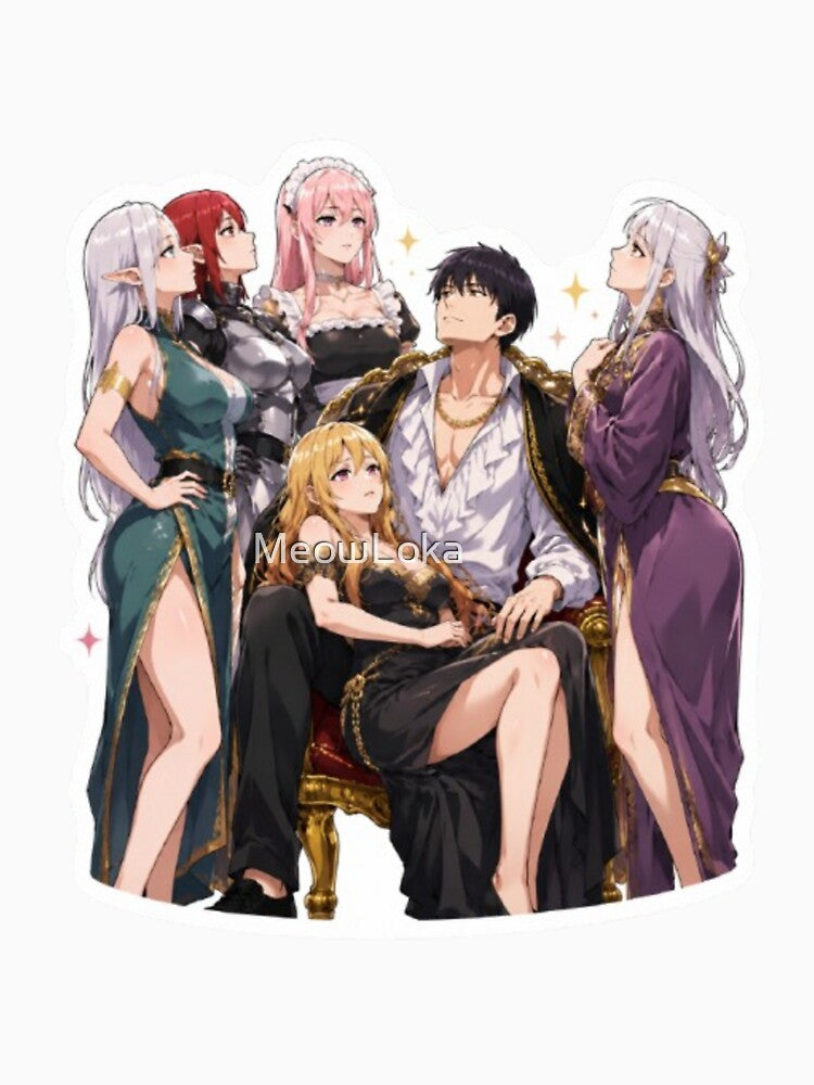 Anime Royal Squad Sticker – Main Character Energy Fantasy Group by MeowLoka ⭐⭐⭐⭐