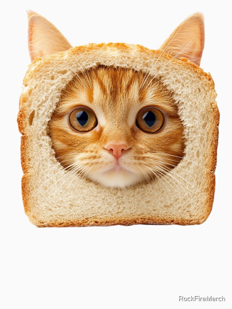 Cat Slice Of Bread Face by RockFireMerch