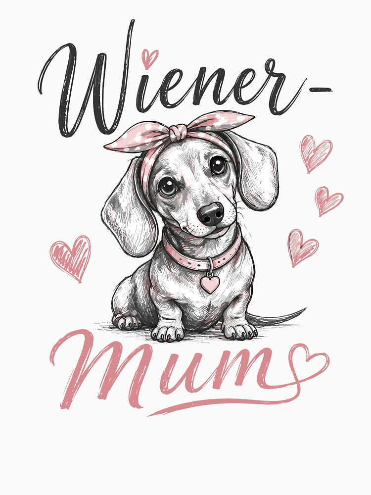 Wiener Mum Cute Dachshund Mom Gift Dog Lover by ZIGLWORKS