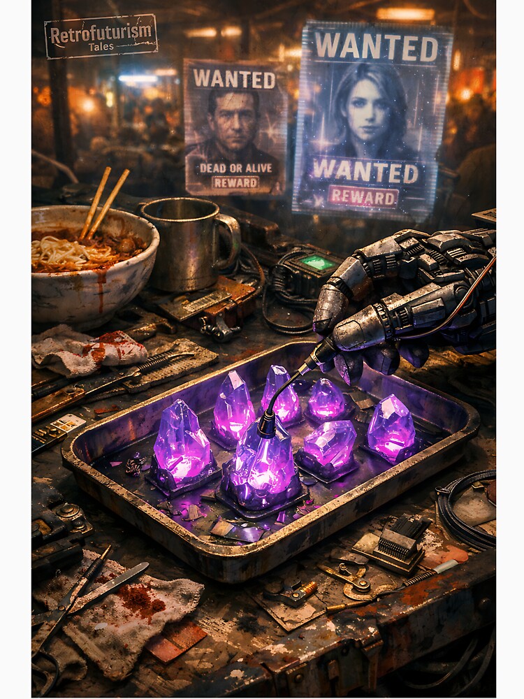 The Memory-Broker’s Stall - Cyber-Dystopian by bapupa
