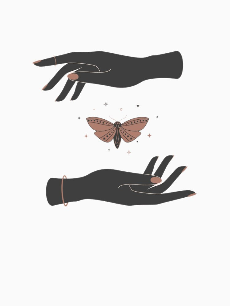 Mystic Butterfly Hands – Dark Feminine Aesthetic Design by PixelVibe Art