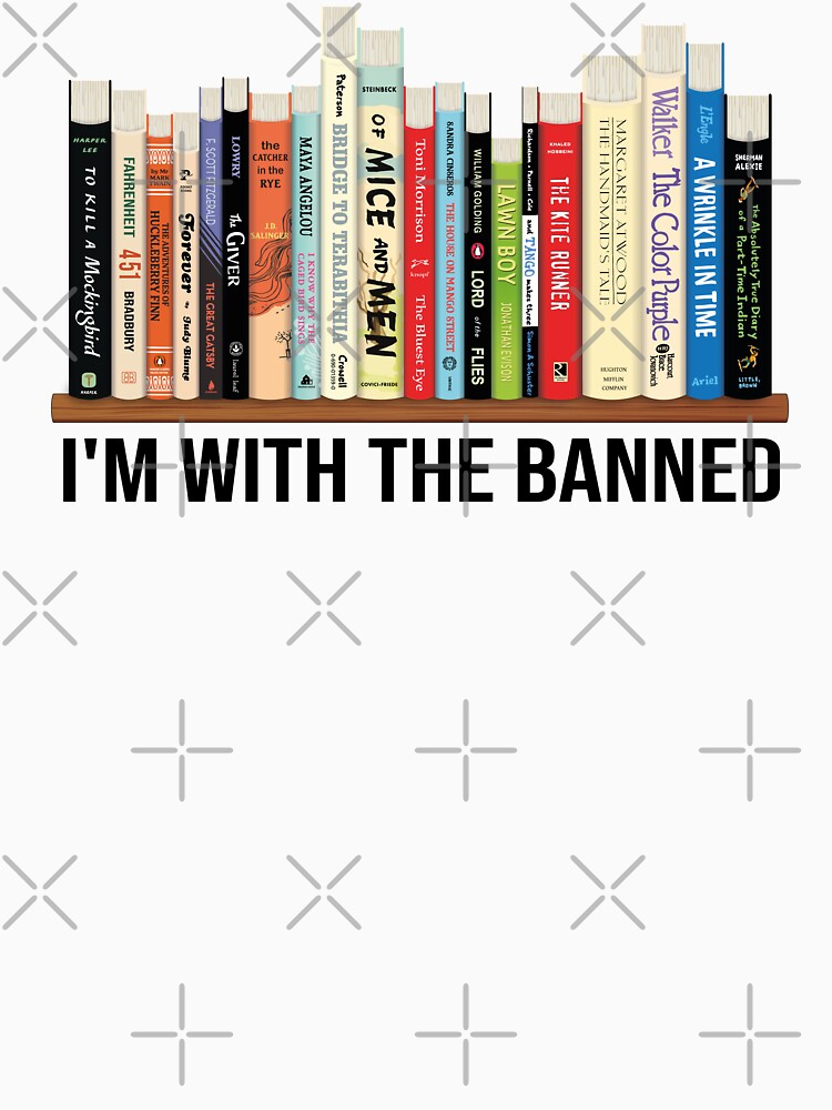 I'm With The Banned, Banned Books, Read Banned Books, Teacher Librarian Gift, Social Justice Bookish, Banned Books 3D, by MisterrAB