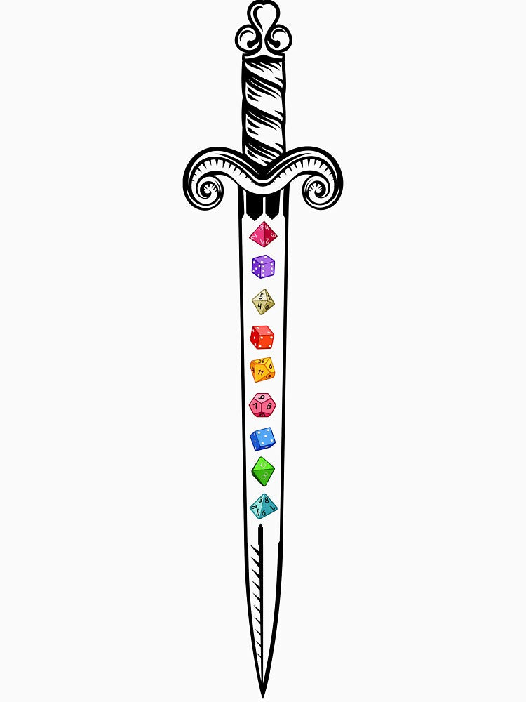 Dungeons and Dragon Sword Dice by Trendy-Exe