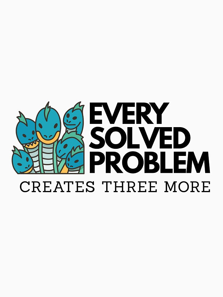 Funny Programmer T Shirt Cute Hydra Coding Problem Birthday Gift for Software Engineer by E20STUDIO