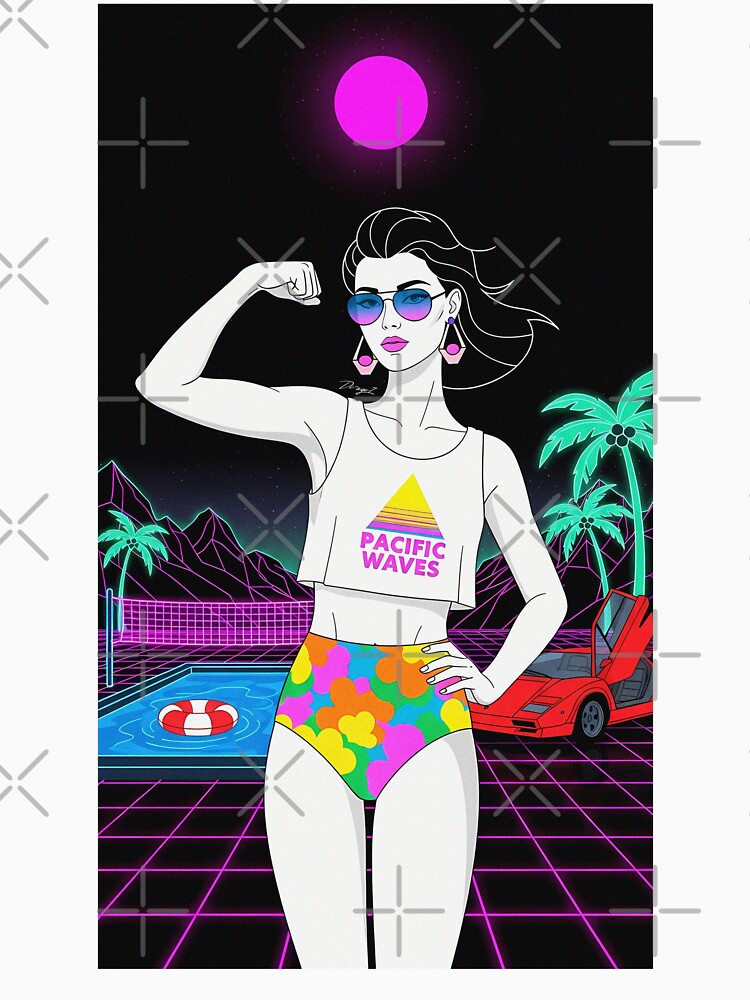 Pacific Waves – Synth Pool Power 80s Patrick Nagel by di-age7