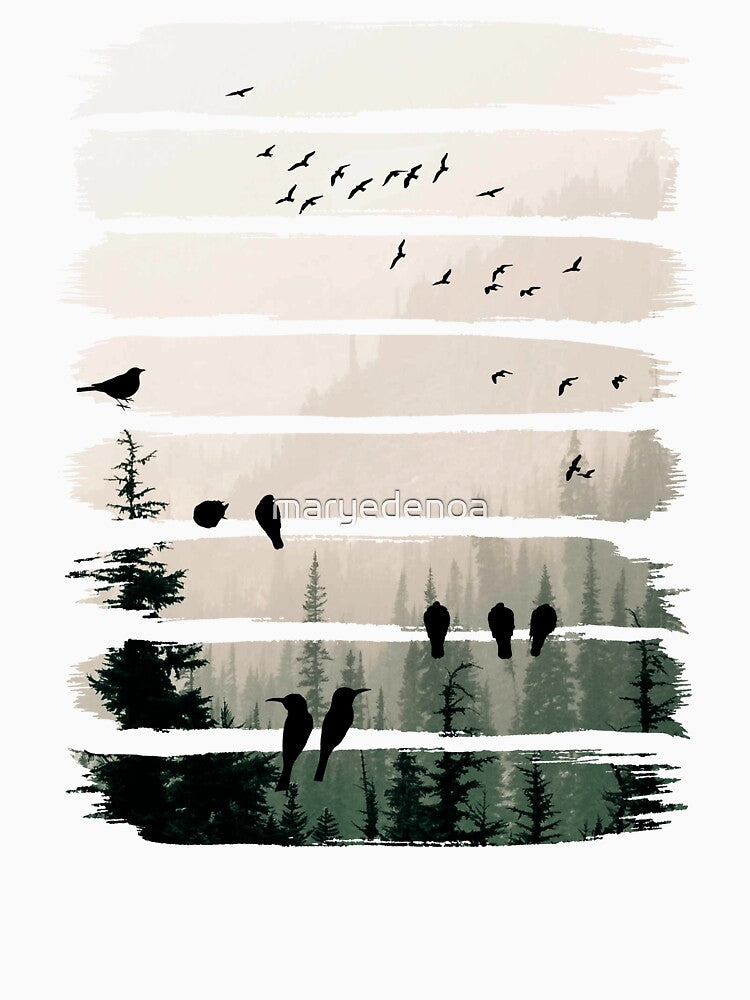 Birds Watching Birds At Sunset by maryedenoa